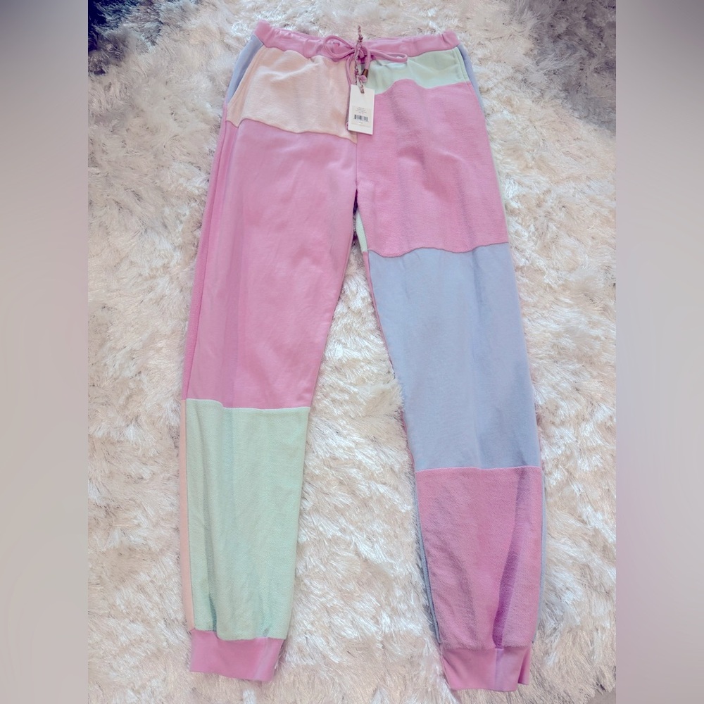 Loveshackfancy Pastel Paradise Patchwork Wilder Jogger. New with tags.